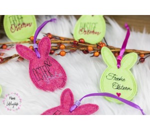 Stickdatei ITH - Anhänger Hasen Eier Ostern